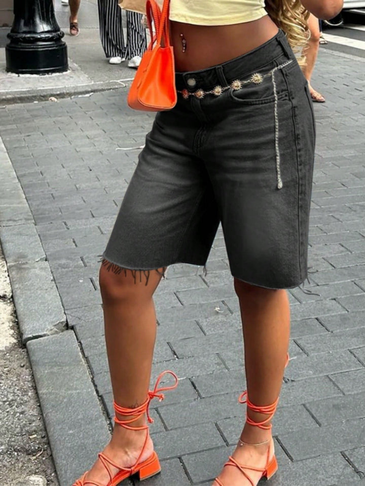 Pantaloni scurți SHEIN, negru