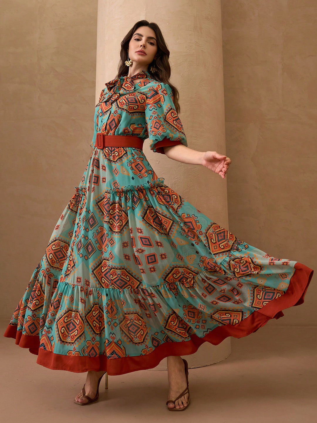 SHEIN Maxi Dress, Colour Mix