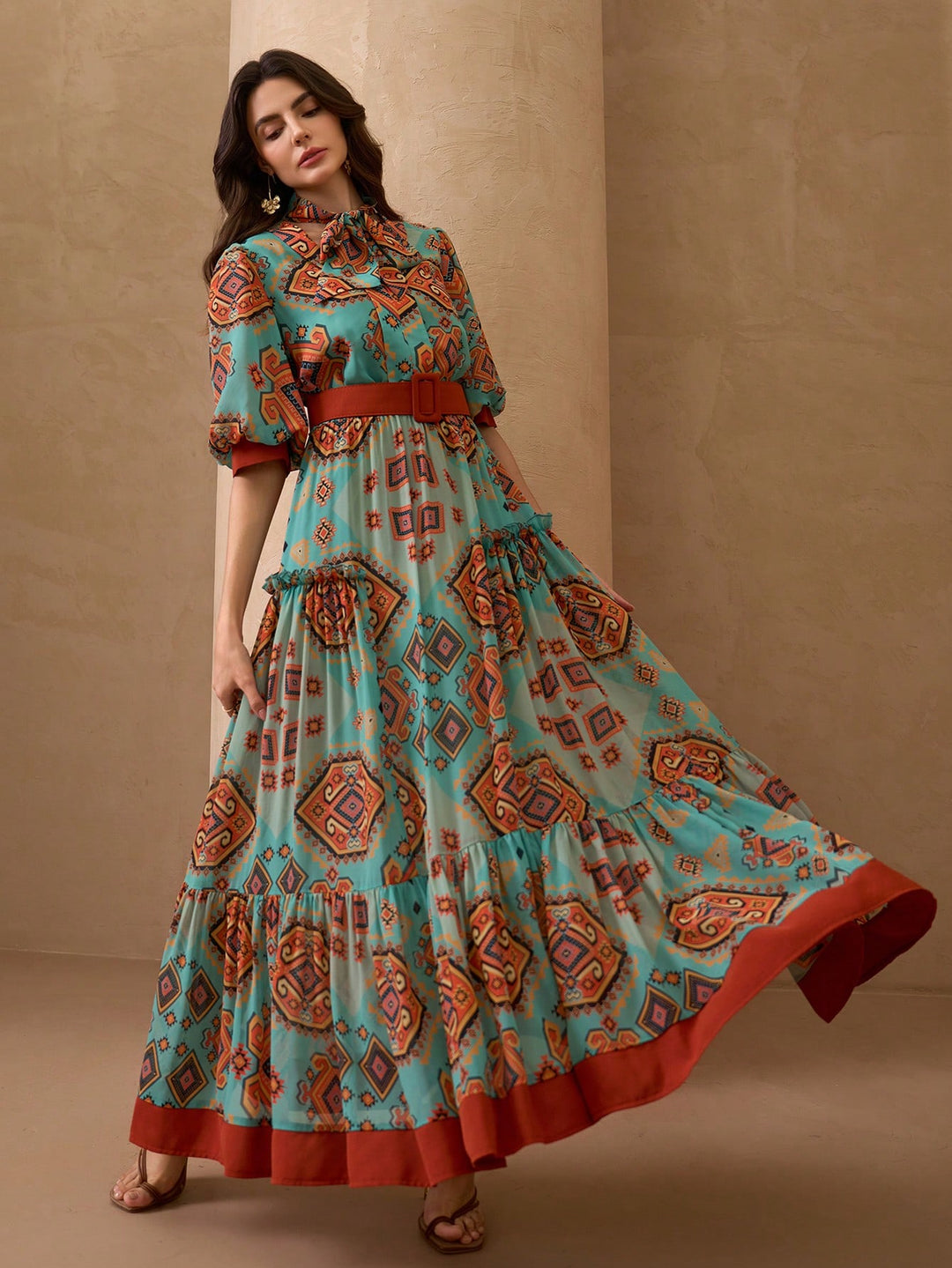 SHEIN Maxi Dress, Colour Mix