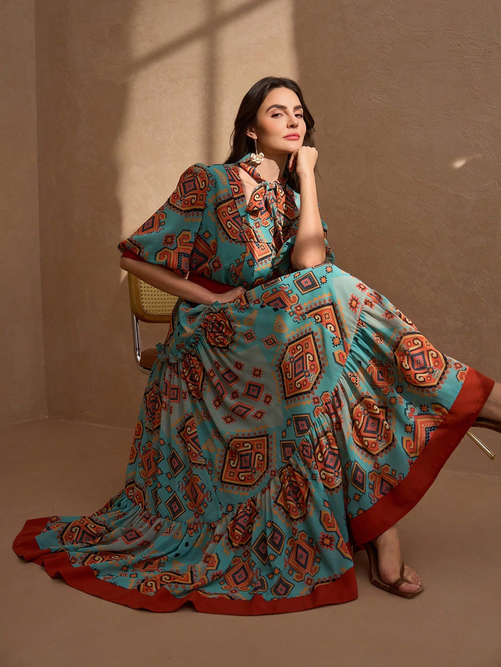 SHEIN Maxi Dress, Colour Mix