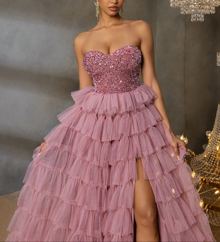 Rochie de ocazie SHEIN, roz