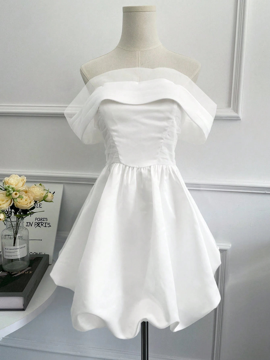 Rochie mini SHEIN, alb