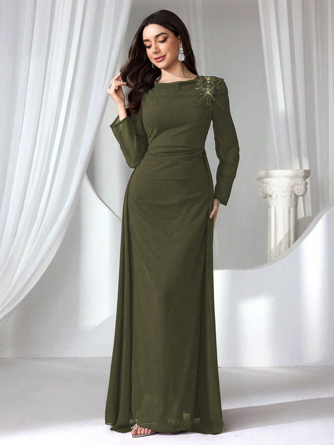 Rochie SHEIN, kaki