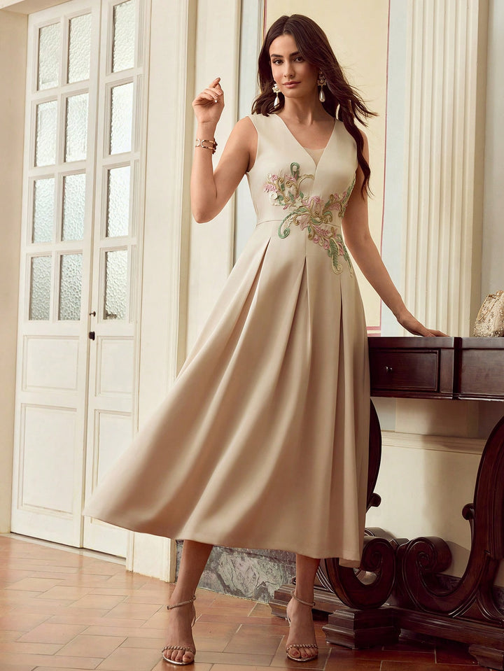 Rochie maxi SHEIN, auriu