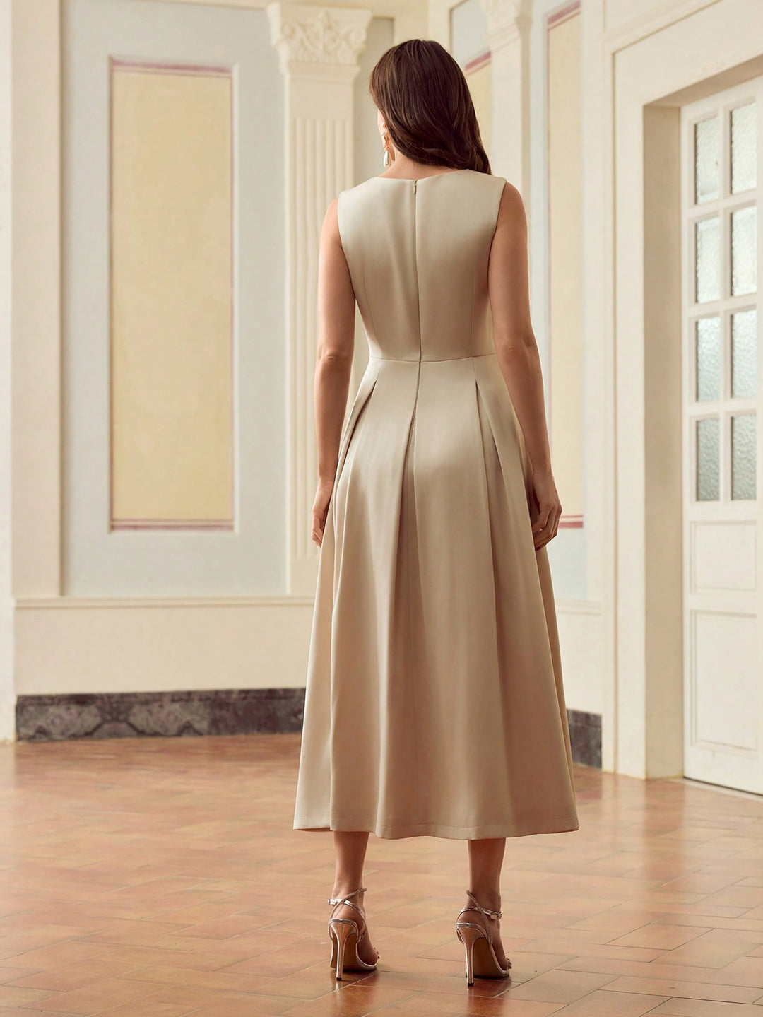 Rochie maxi SHEIN, auriu