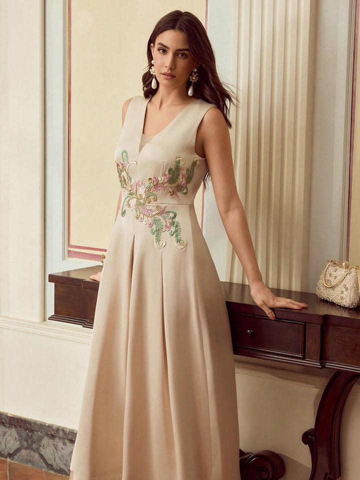 Rochie maxi SHEIN, auriu