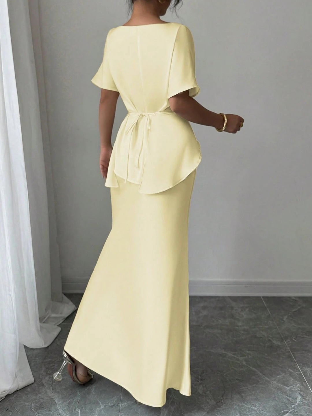 Rochie maxi SHEIN, galben