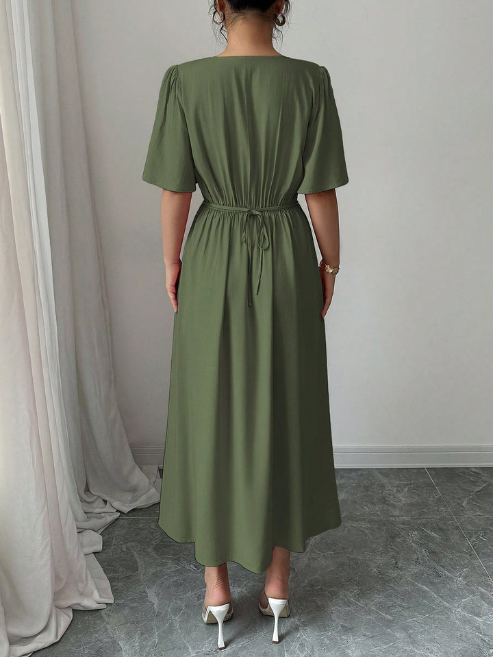 Shein midi ruha, khaki