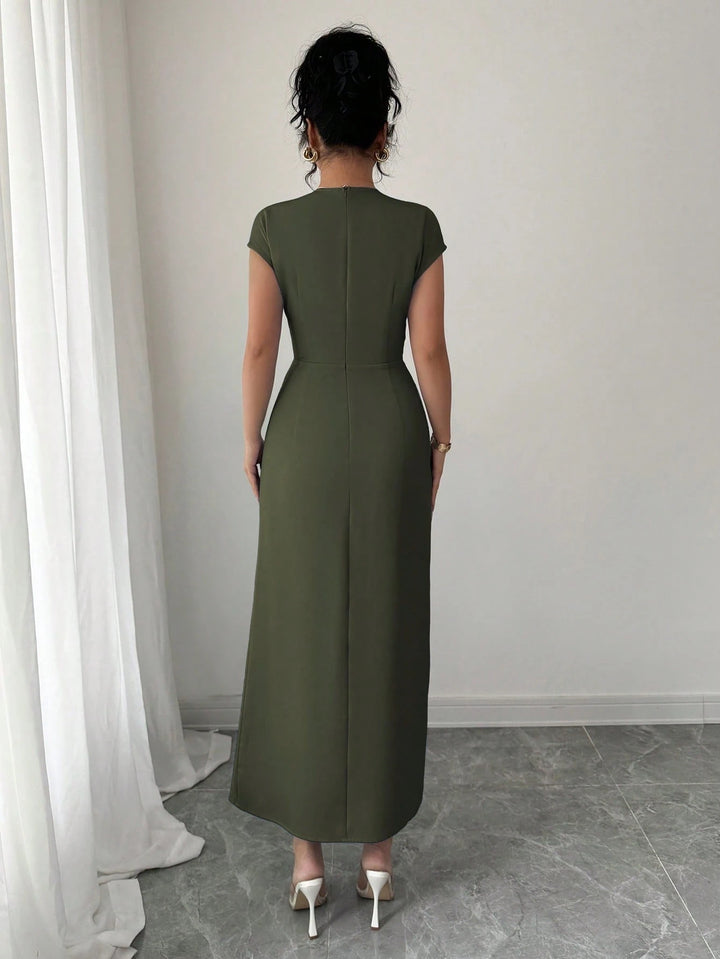 Rochie maxi SHEIN, kaki