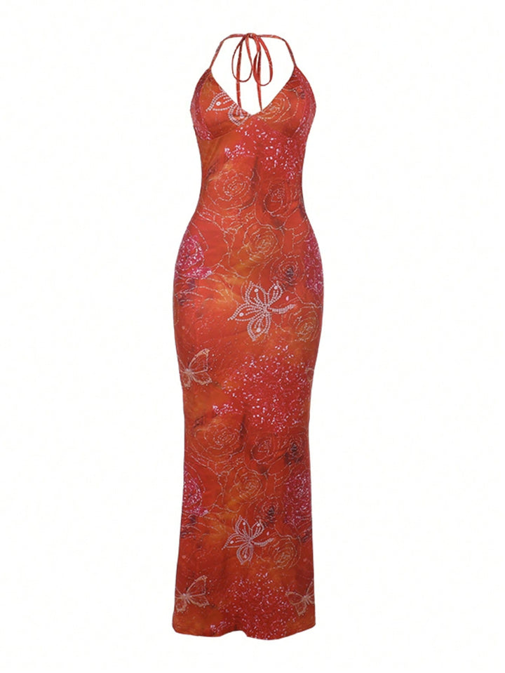 Rochie maxi SHEIN, portocaliu