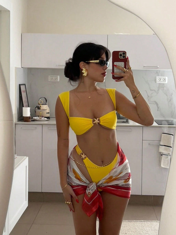 Set bikini SHEIN, galben