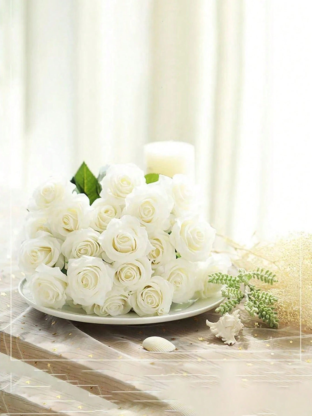 Floari artificiale SHEIN, alb