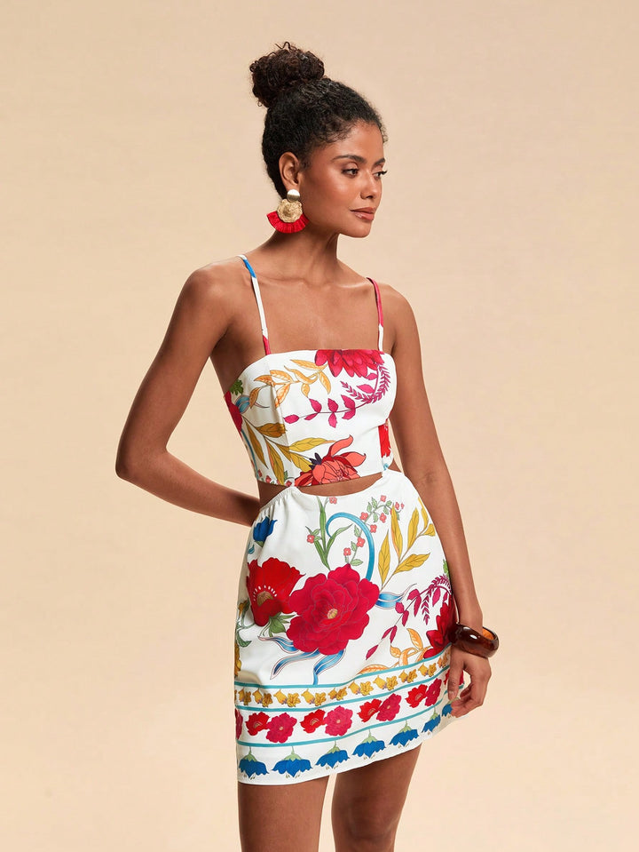 SHEIN mini ruha, színek keveréke