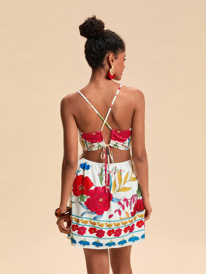 SHEIN mini ruha, színek keveréke