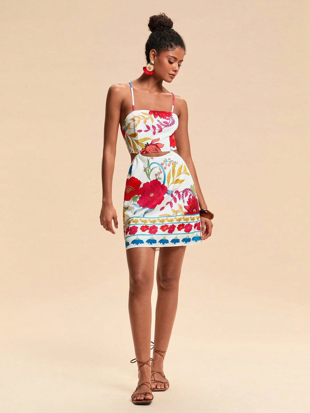 SHEIN mini ruha, színek keveréke