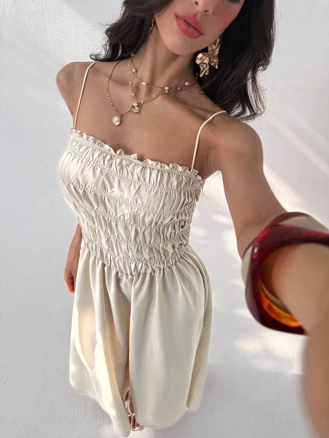 Shein maxi ruha, bézs