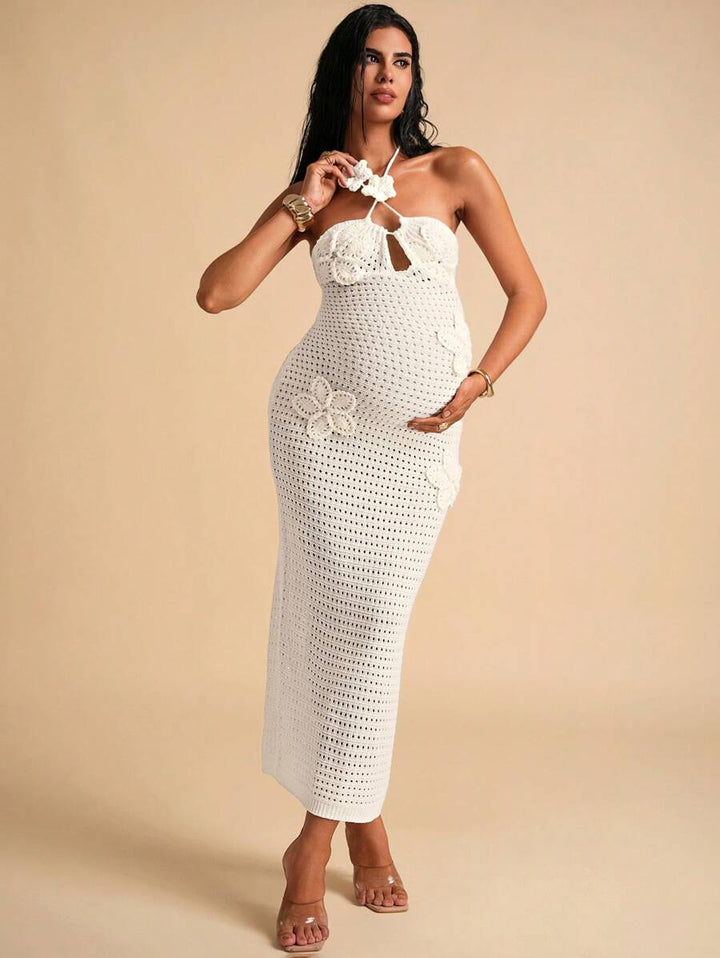 Rochie maxi SHEIN, crem