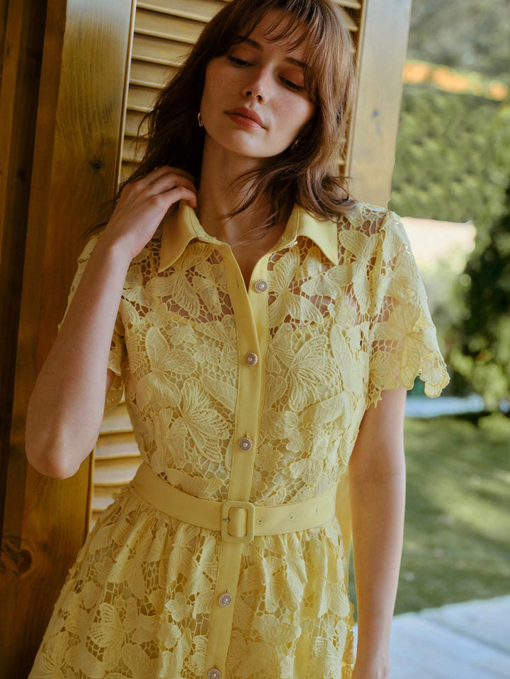 Rochie midi SHEIN, galben