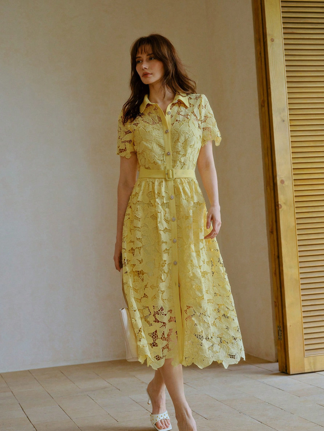 Rochie midi SHEIN, galben