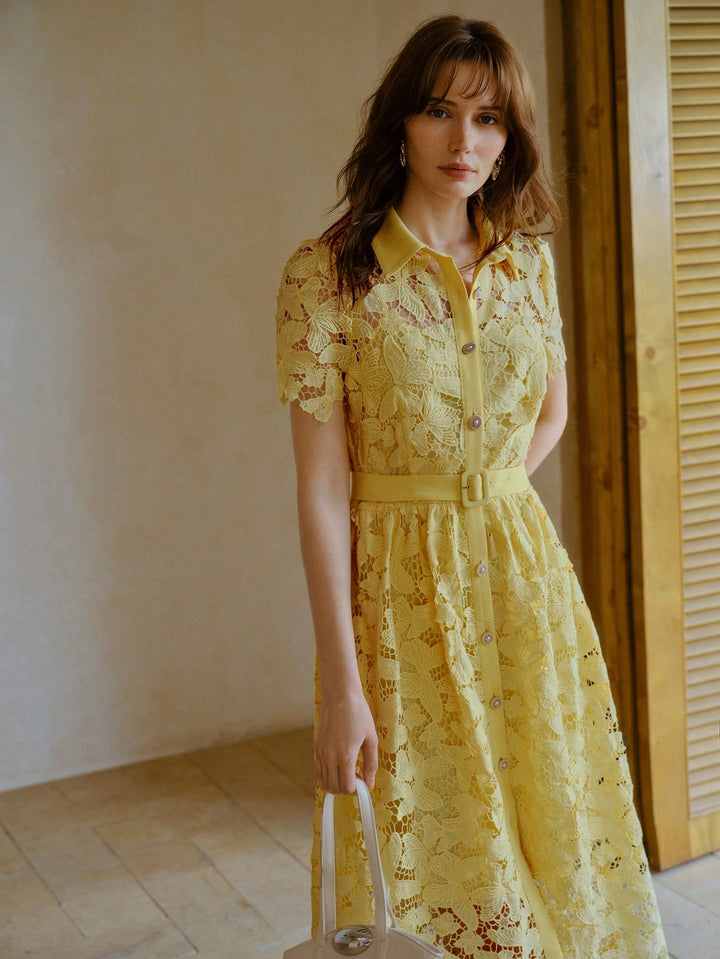 Rochie midi SHEIN, galben