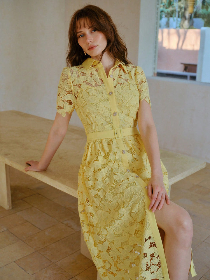Rochie midi SHEIN, galben