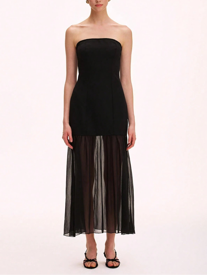 Shein maxi ruha, fekete