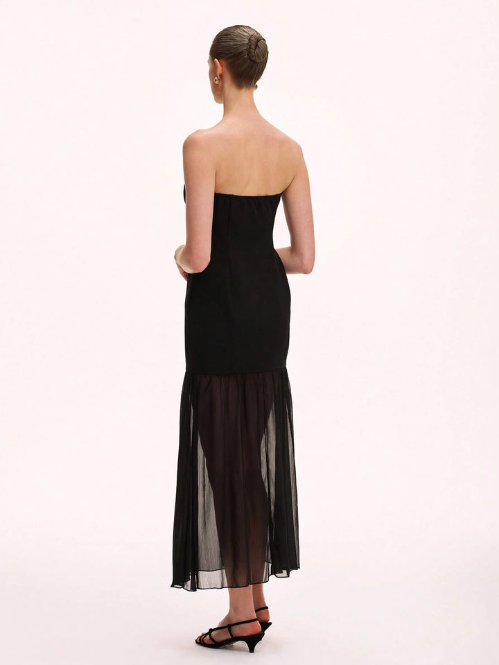 Shein maxi ruha, fekete