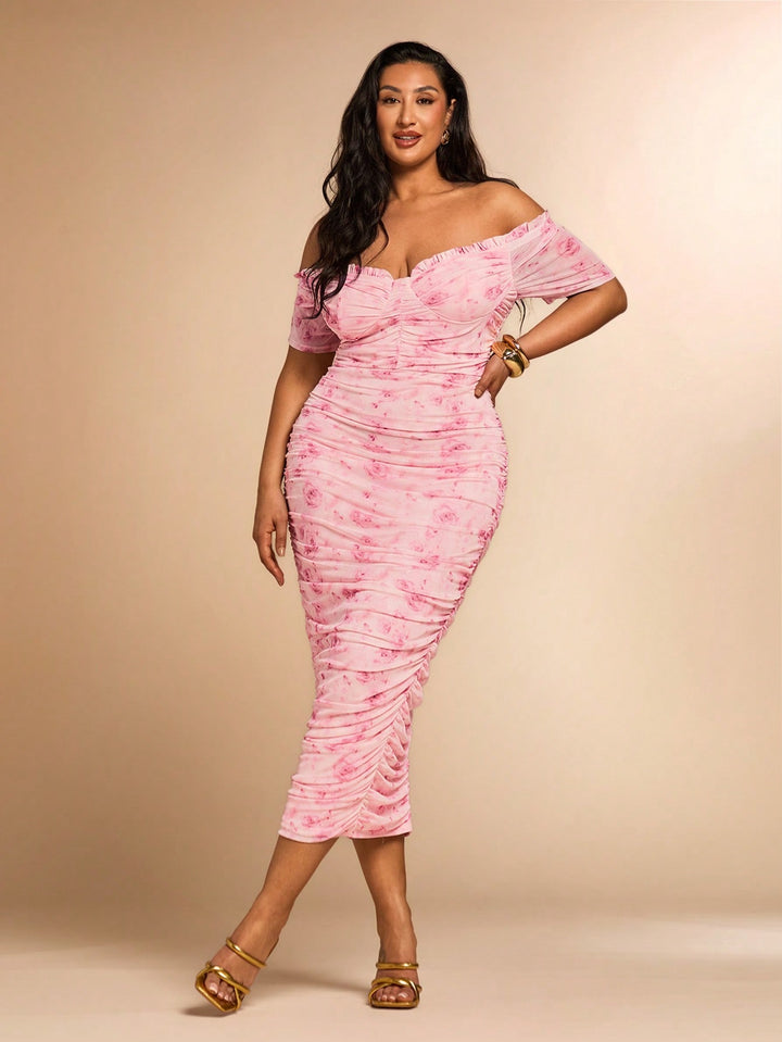 Rochie maxi SHEIN, roz