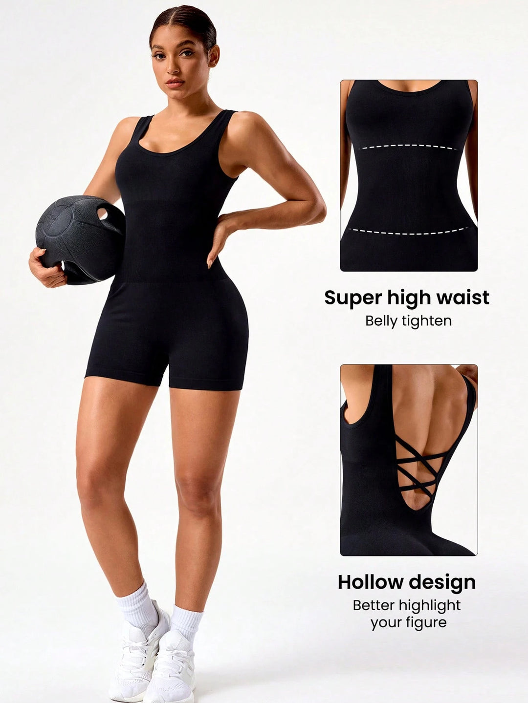 SHEIN sportos overál, fekete