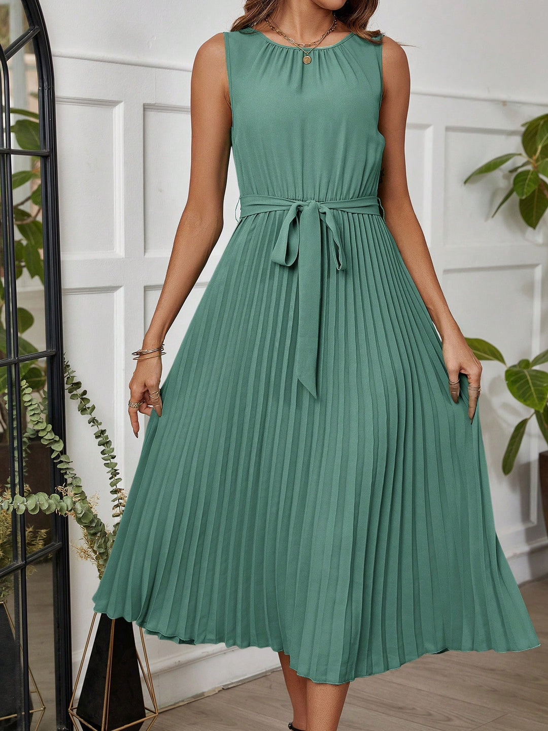 Rochie midi SHEIN, verde