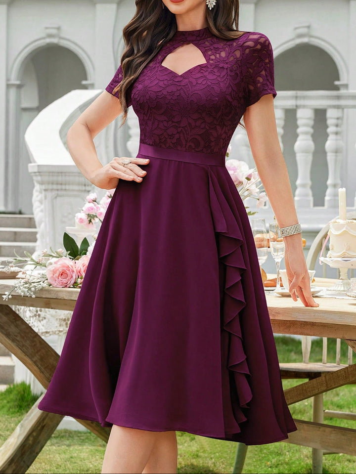 SHEIN lila midi ruha