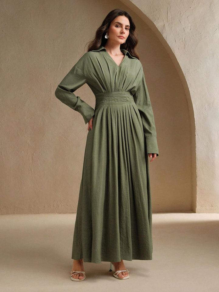Rochie midi SHEIN, kaki