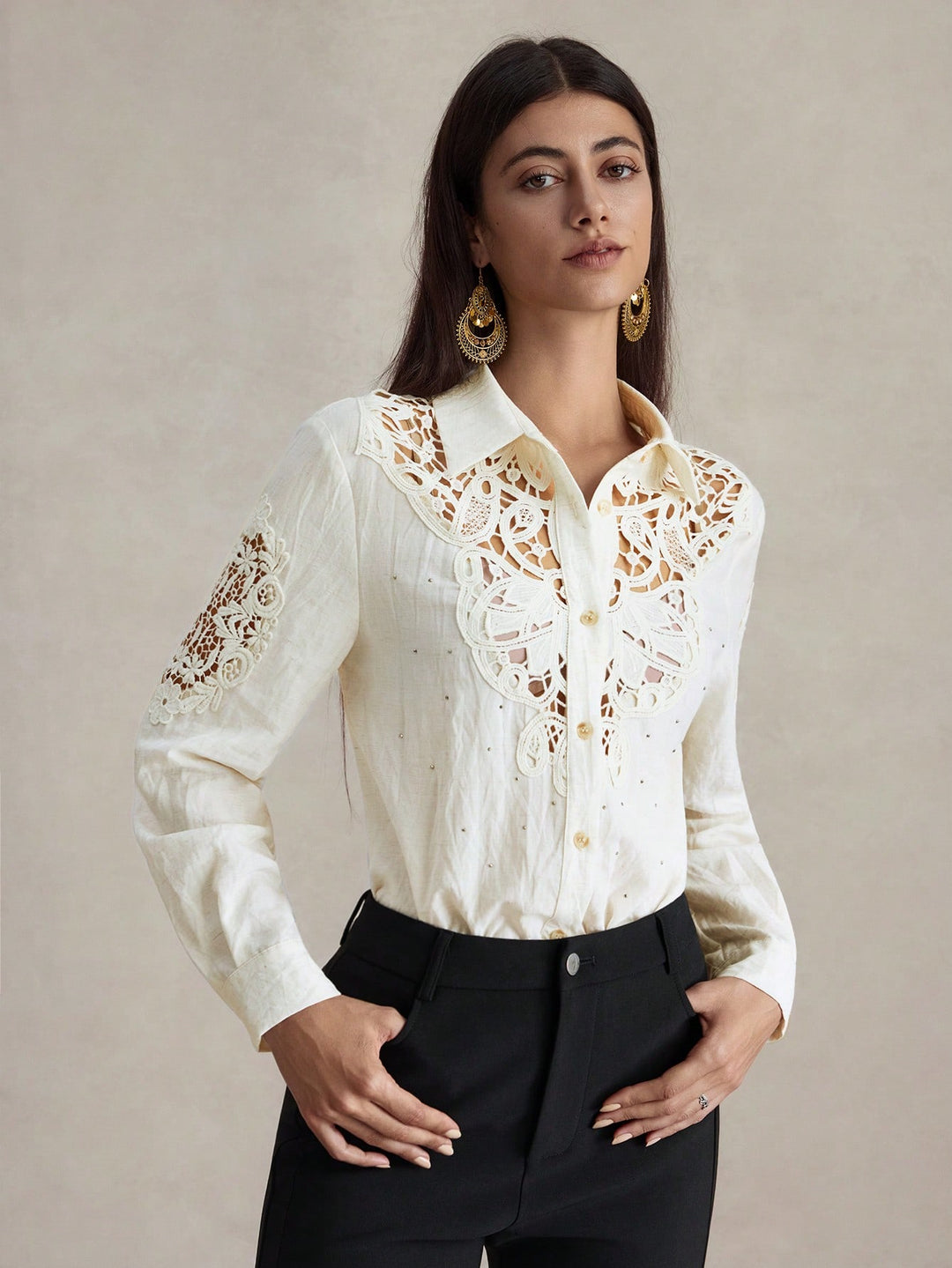 SHEIN ing, krémszínű
