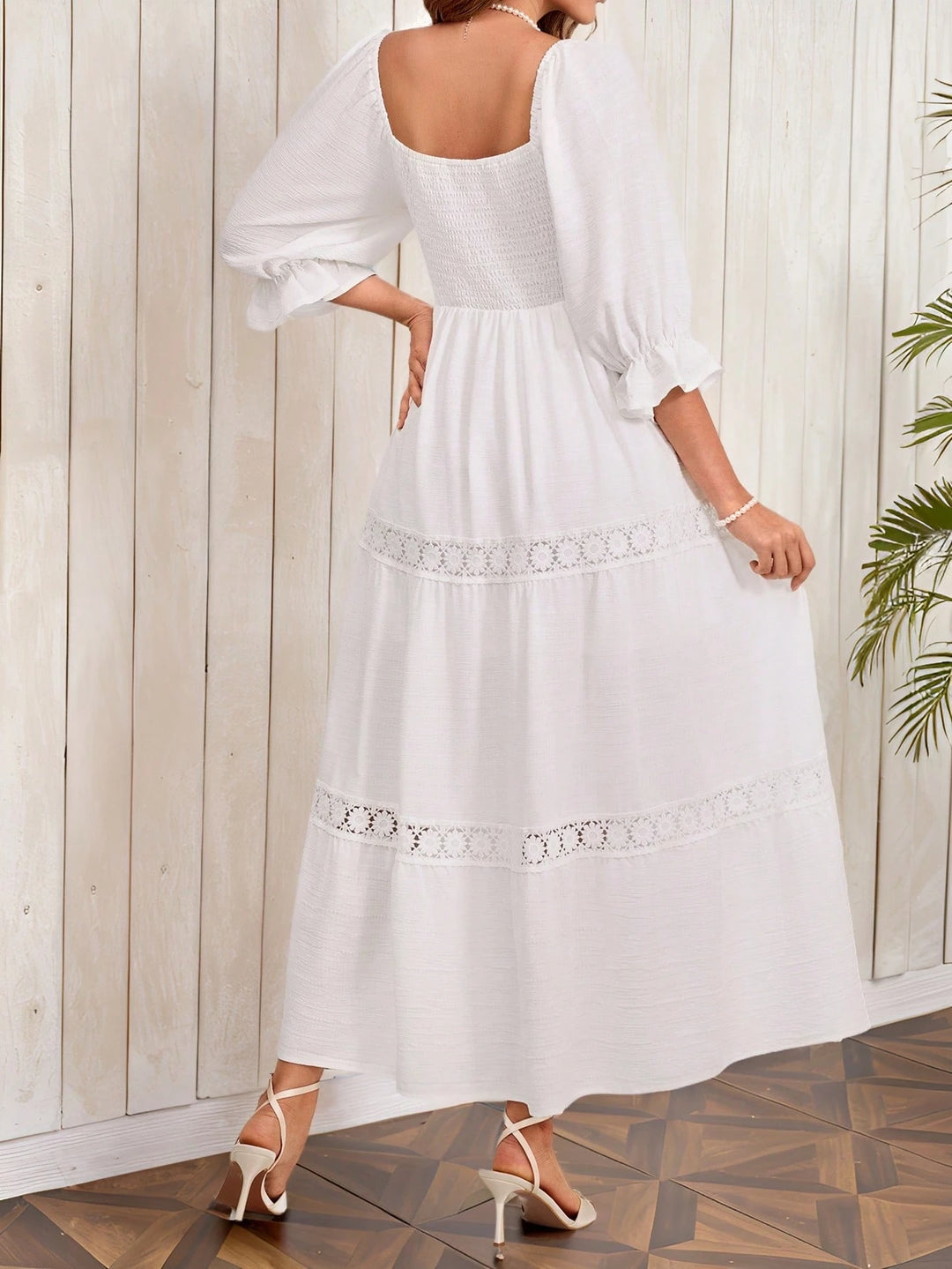 Rochie midi Shein, alb