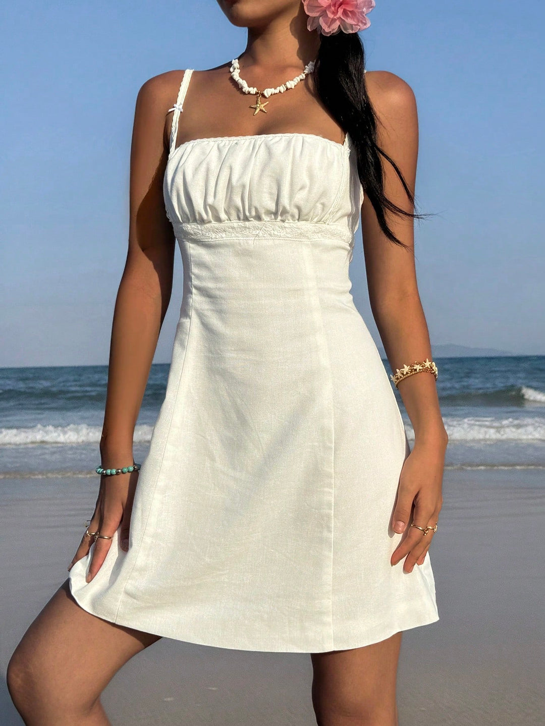 Rochie mini SHEIN, alb