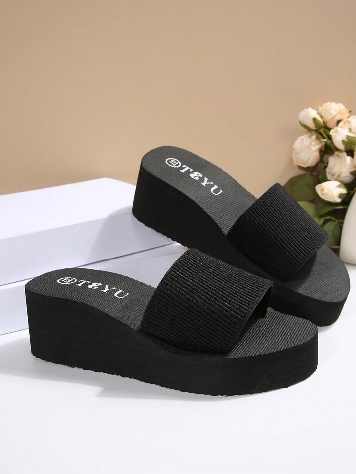 Papuc tip slide SHEIN, negru