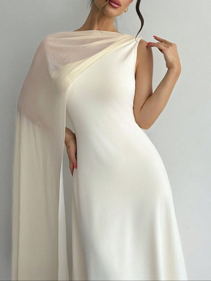 Shein midi ruha, krém