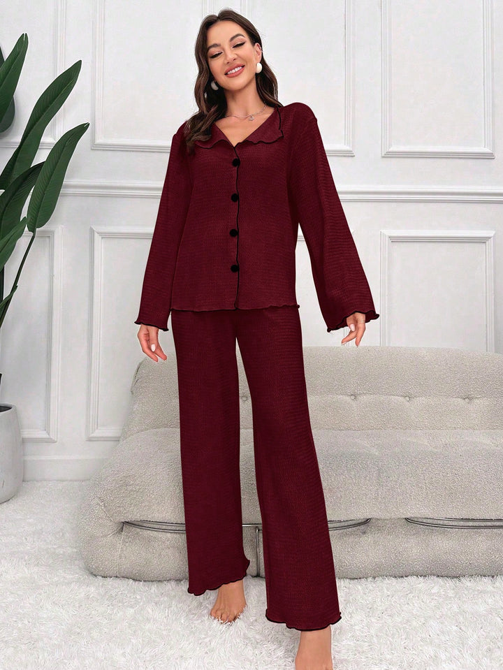 Pijama SHEIN, vișiniu