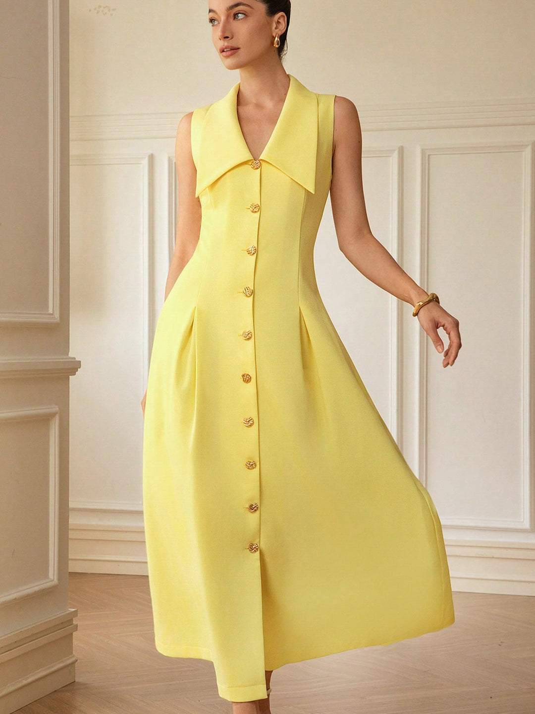 Rochie maxi SHEIN, galben