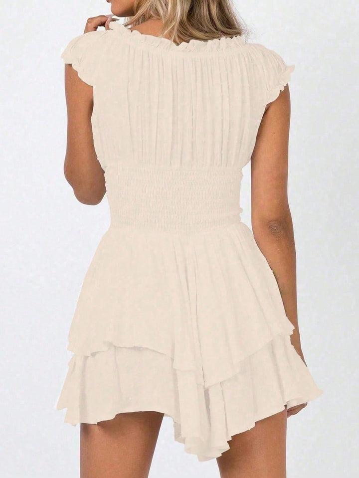 SHEIN bézs miniruha
