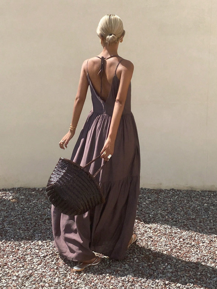 SHEIN maxi ruha, barna