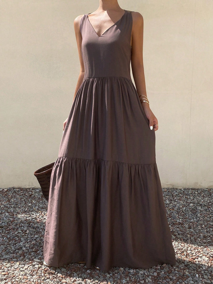 SHEIN maxi ruha, barna