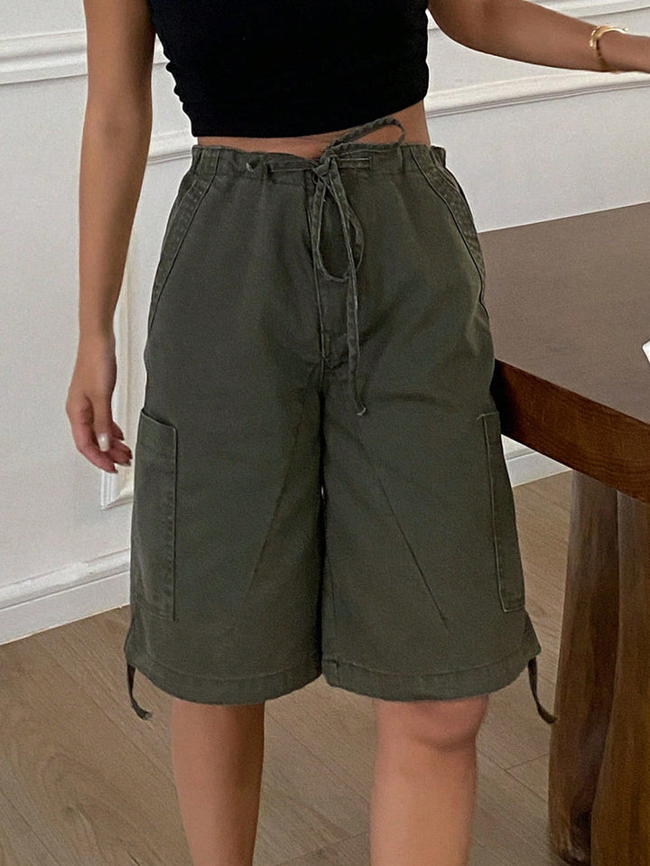Pantaloni scurți SHEIN, kaki