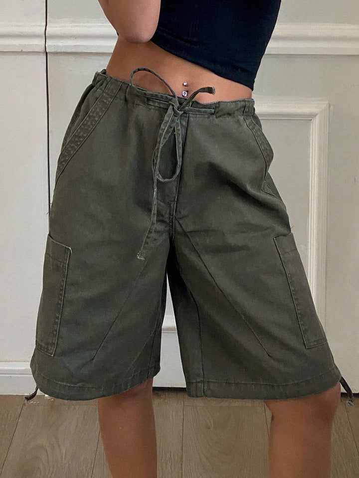 Pantaloni scurți SHEIN, kaki