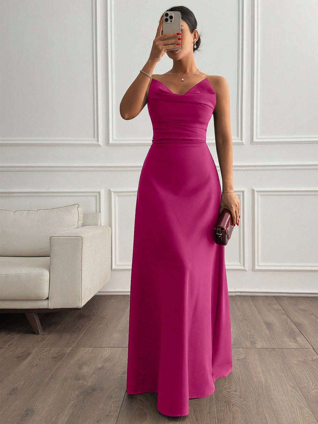 Rochie maxi SHEIN, roz