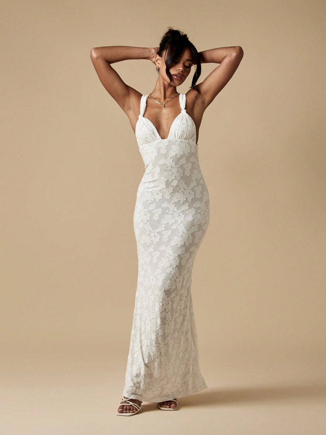 Rochie maxi SHEIN, alb