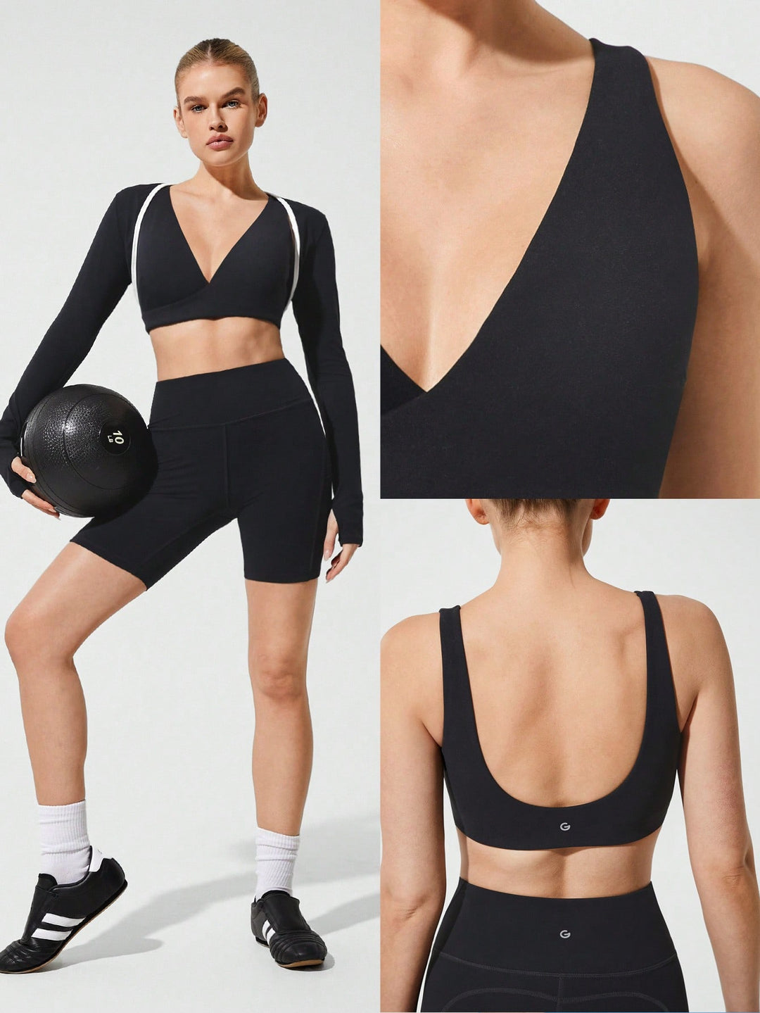 Bustieră sport SHEIN, negru