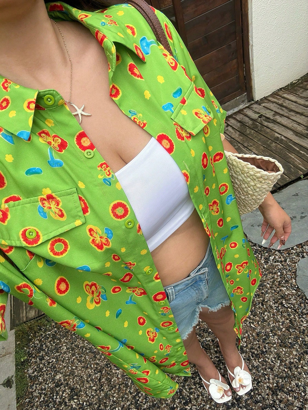 Bluză SHEIN, verde