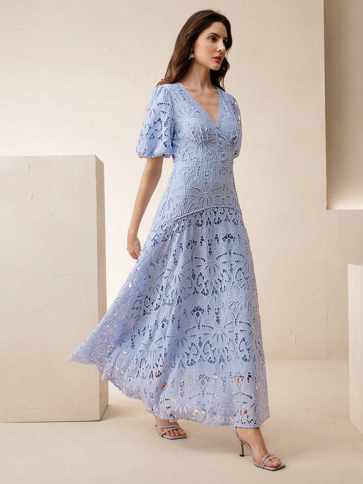 SHEIN midi ruha, kék