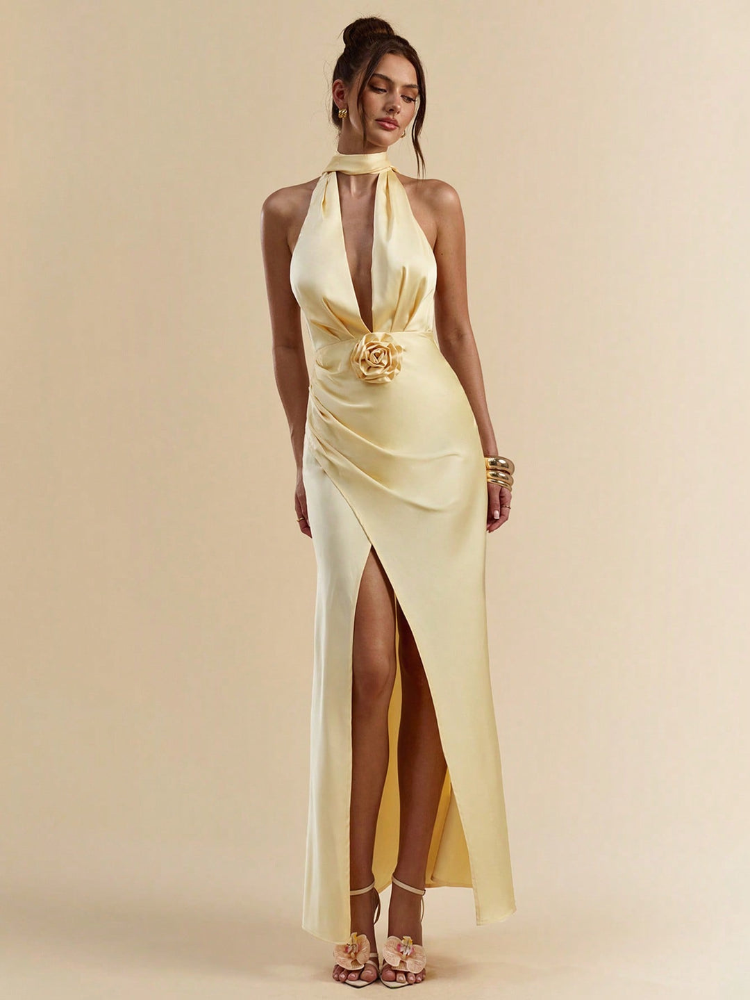 Rochie maxi SHEIN, galben